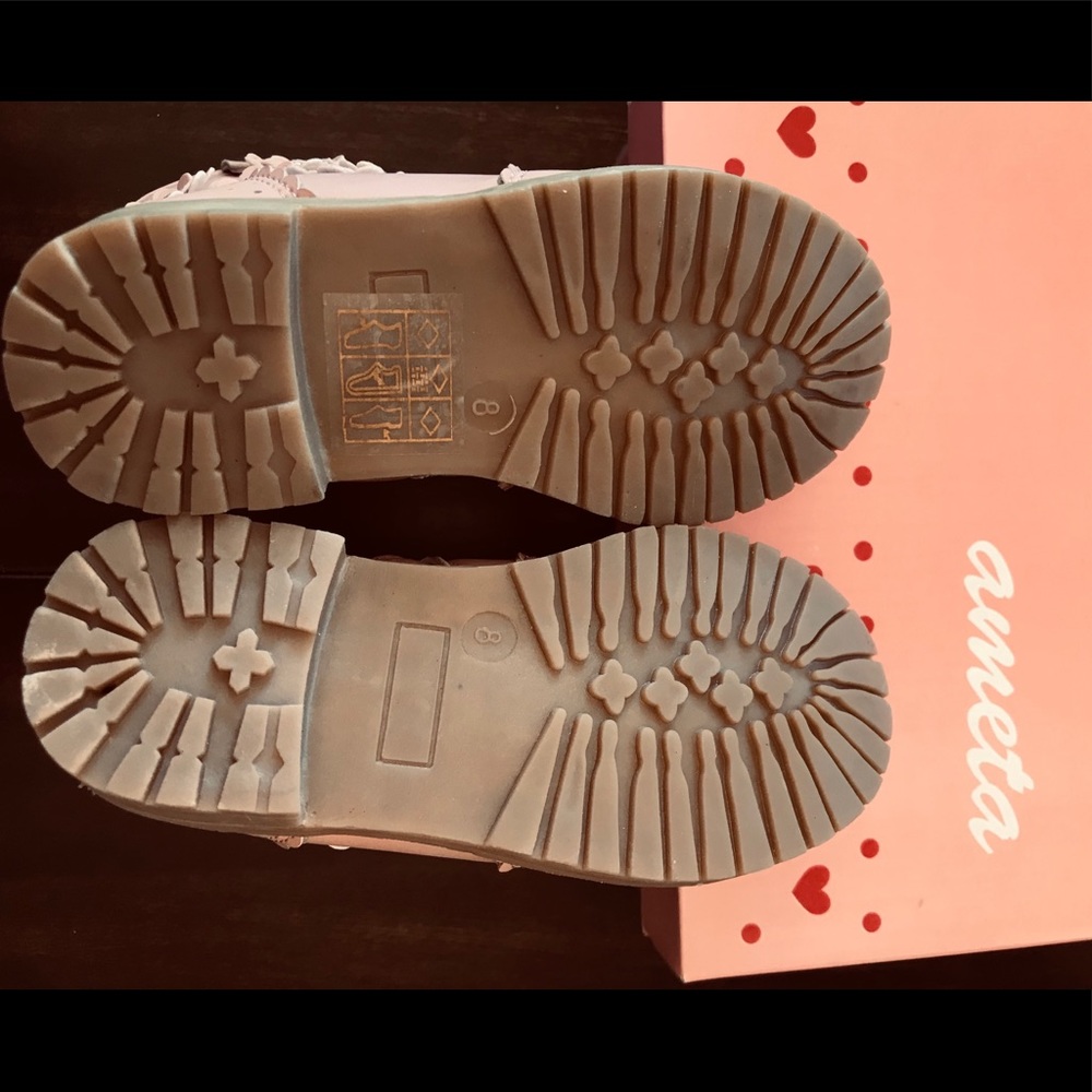 NEW Ameta Pink Bambi Floral Detail Boot - Picture 7 of 10